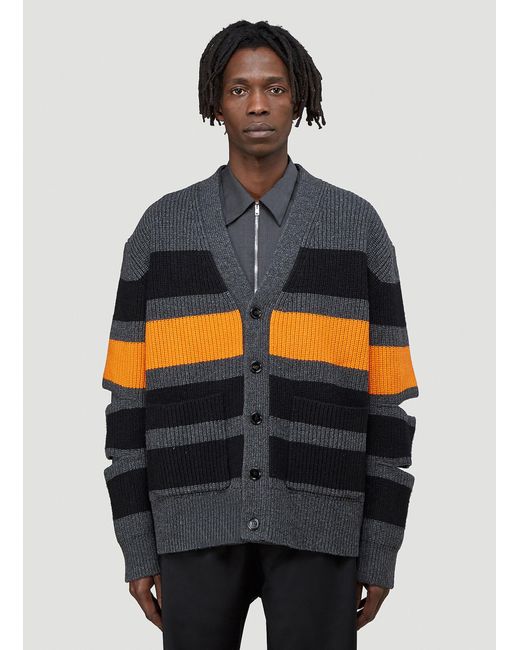 Burberry Gray Maton Knitted Cardigan for men