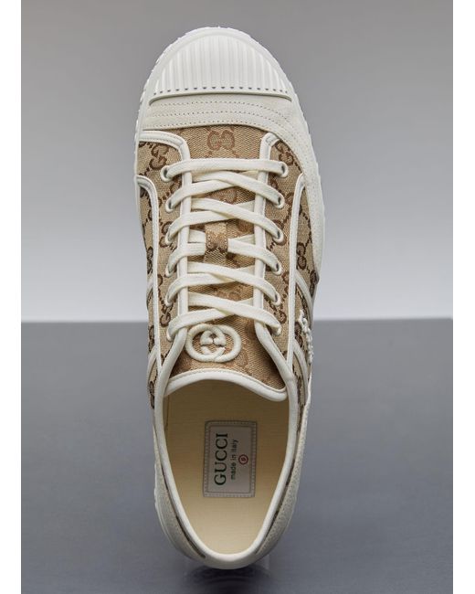 Gucci Gray Gg Canvas Sneakers for men