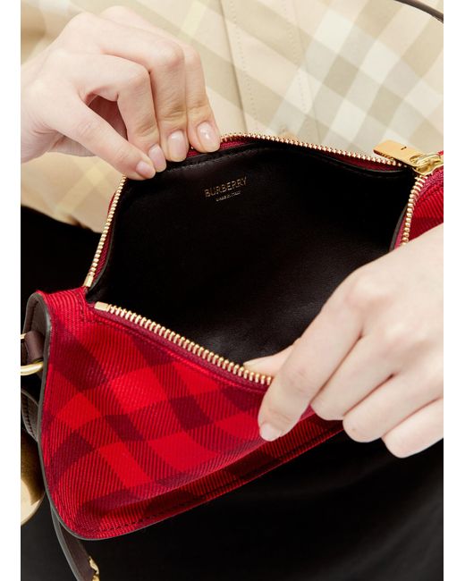Burberry Red Mini Shield Sling Shoulder Bag