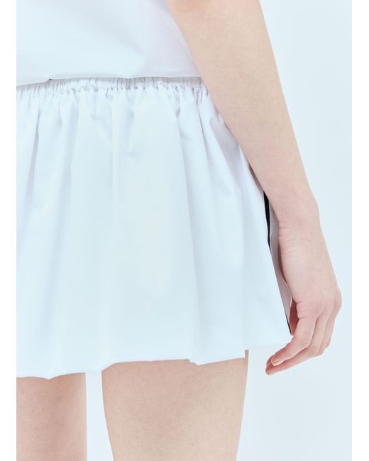 Miu Miu Blue Poplin Mini Skirt