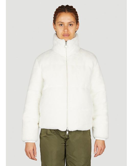 Moncler White Pluvier Short Down Jacket