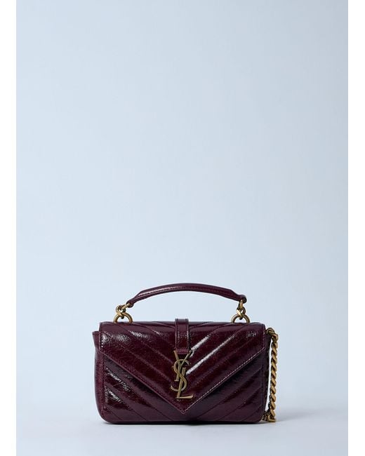 Saint Laurent Blue Mini College Chain Shoulder Bag