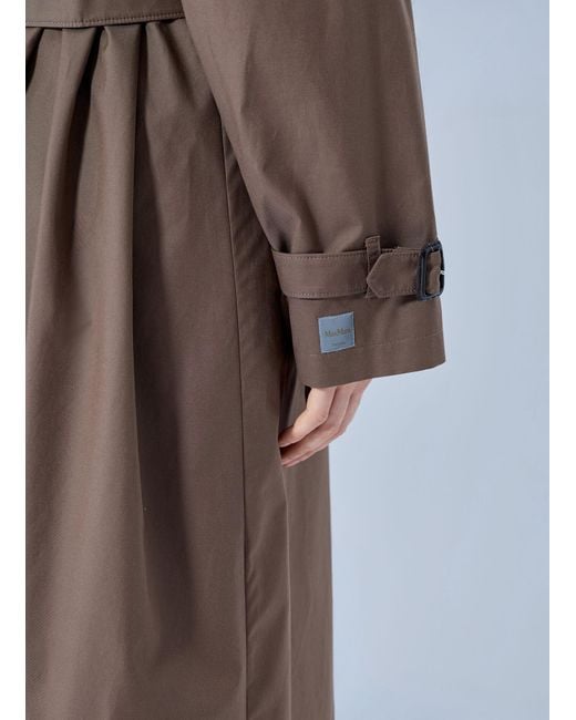 Max Mara White Classic Cotton Trench Coat