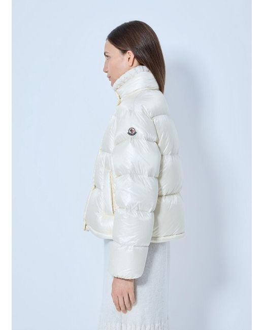 Moncler White Tepice Short Down Jacket