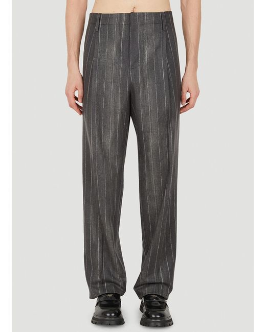 Versace Pinstripe Suit Pants in Gray for Men | Lyst