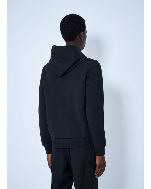 Moncler Blue Zip Hoodie With Logo Patch for men