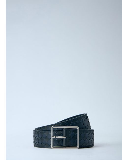 Bottega Veneta Blue Intrecciato Piccolo Belt for men