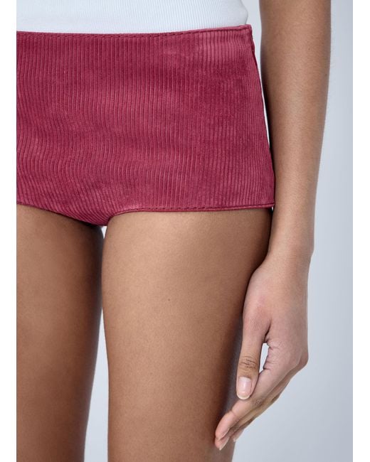 Gucci Blue Suede Mini Shorts