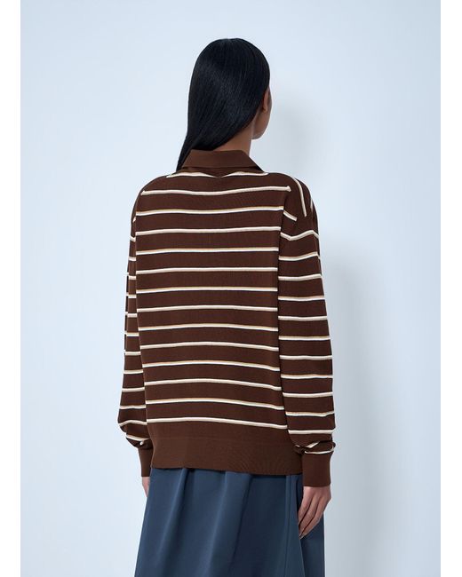 Miu Miu Multicolor Striped Knit Polo Sweater