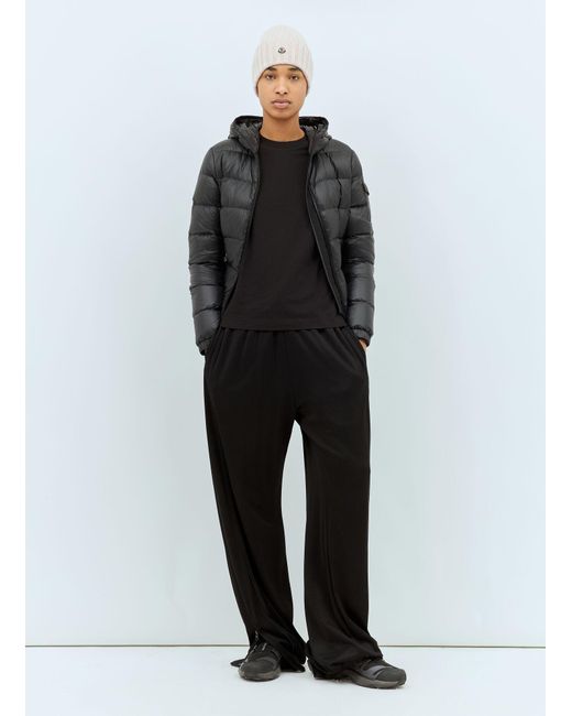 Moncler Gray Gles Hooded Short Down Jacket