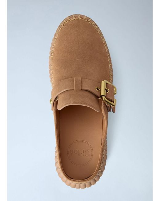 Chloé Blue Chloé Nama Wedge Mules
