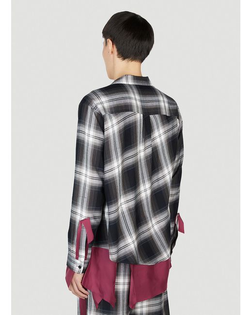 Sulvam Open Collar Shirt in Gray for Men | Lyst