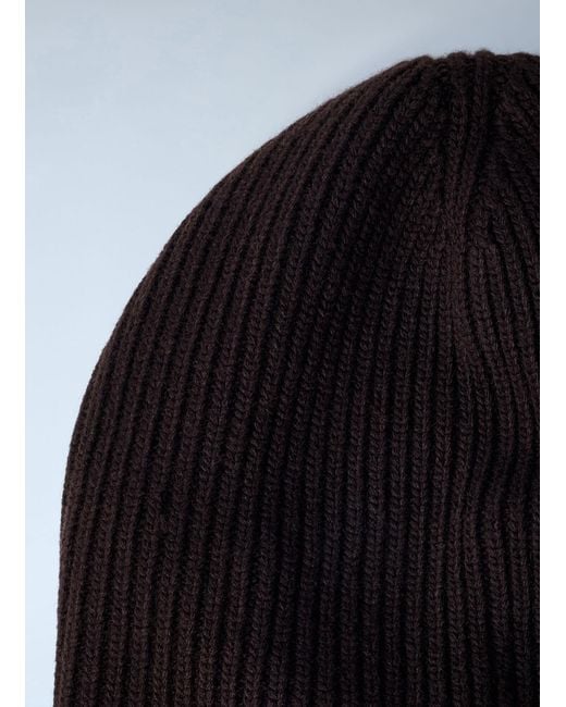 Miu Miu Black Logo Motif Beanie Hat