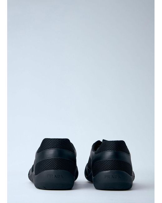 Prada Black Speedrock Mesh Panel Sneakers for men
