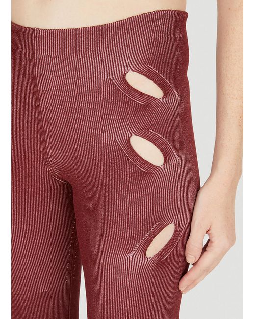 Dion Lee Red Lock Slit Pants