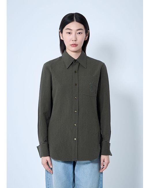 Saint Laurent Gray Cassandre Shirt