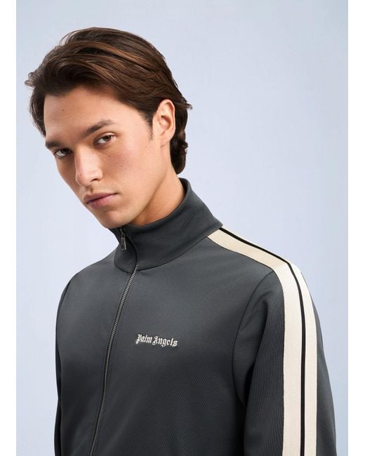 Palm Angels Gray Classic Logo Track Jacket for men