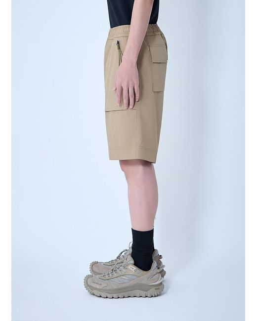 Moncler Natural Elasticated Waist Cargo Shorts for men