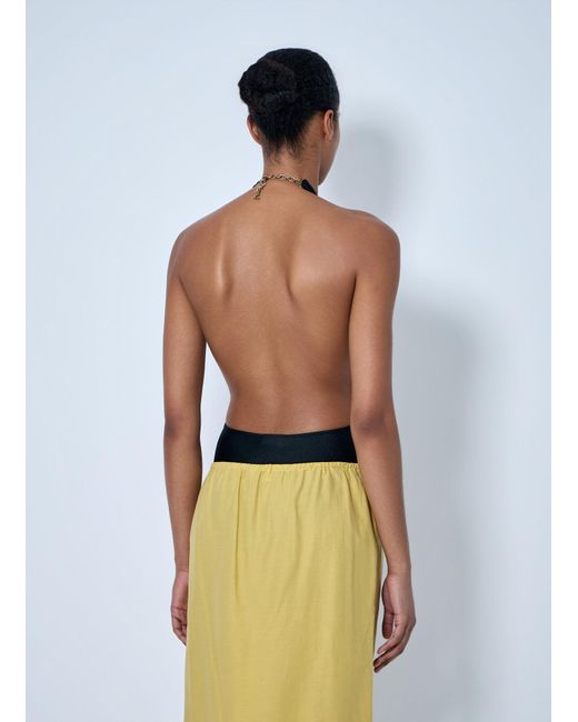 Saint Laurent Blue Halterneck Swimsuit