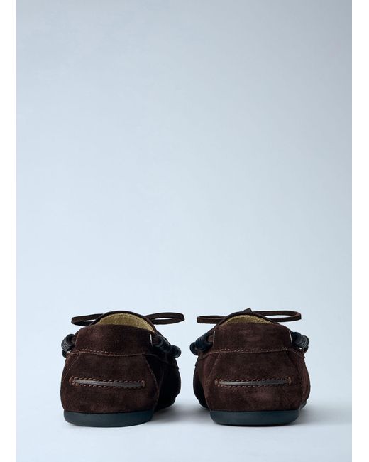 Miu Miu White Suede Tassel Loafers