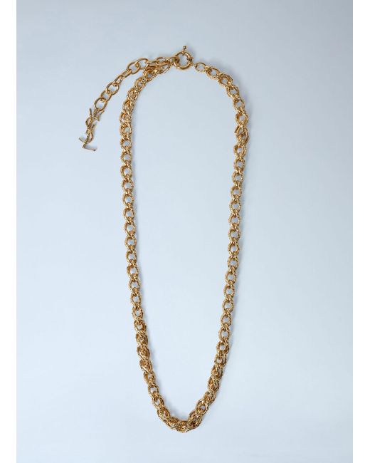 Saint Laurent Blue Rope Chain Necklace