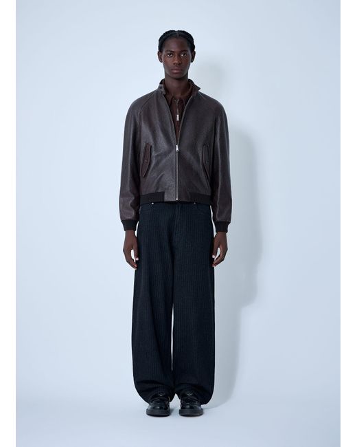 Prada Blue Leather Jacket for men