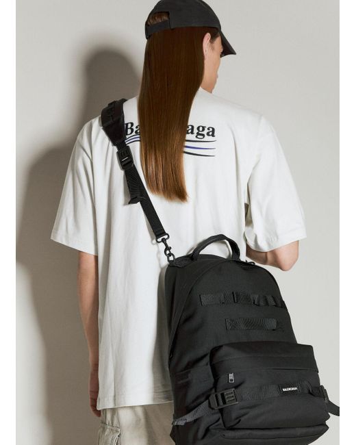 Balenciaga Black Army Medium Multicarry Backpack for men