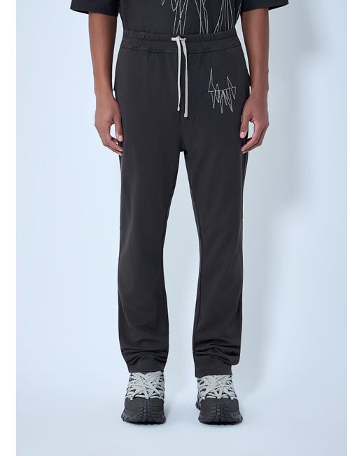 Moncler Blue Rick Owens Elasticated Waist Drawstring Pants