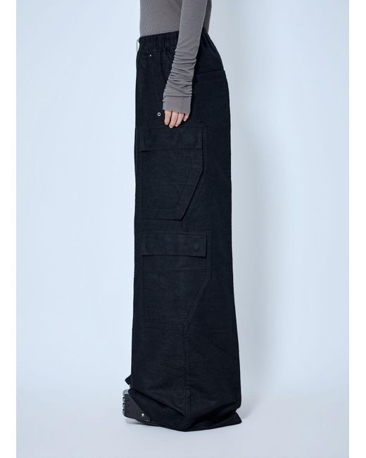 Rick Owens Blue Cargobelas Pants