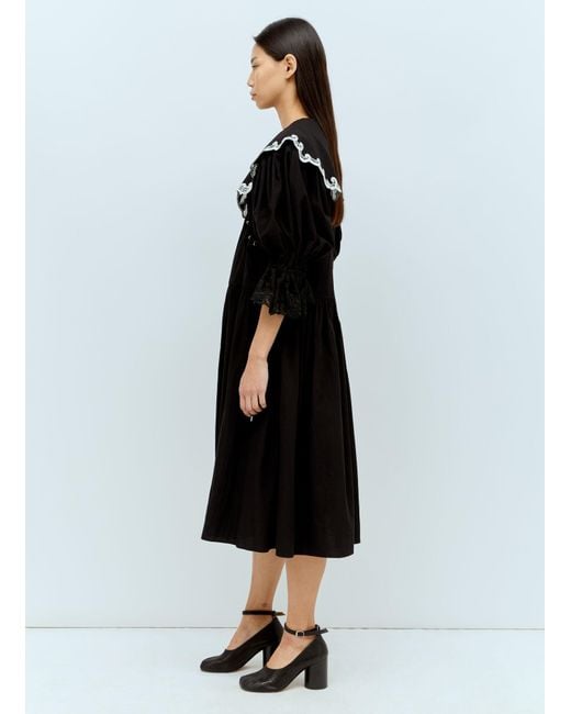 Chopova Lowena Black Fer Midi Dress
