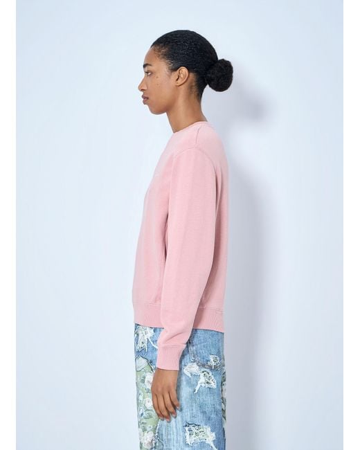 Acne Red Fleece Sweatshirt With Logo