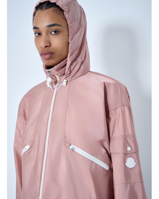 Moncler Pink Marmacy Hooded Rain Jacket