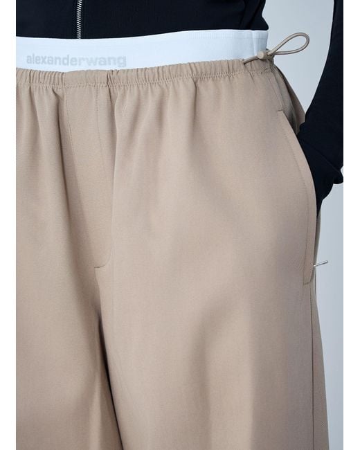 Alexander Wang Natural Wide-Leg Elasticated Waist Pants