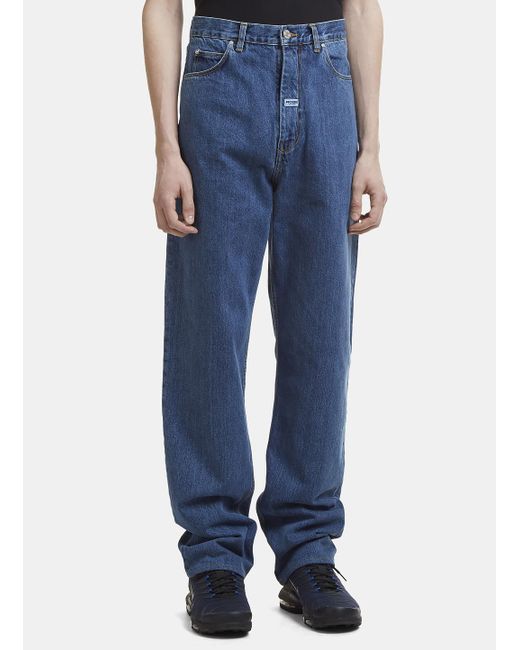 Martine Rose High Waisted Jeans In Blue for men