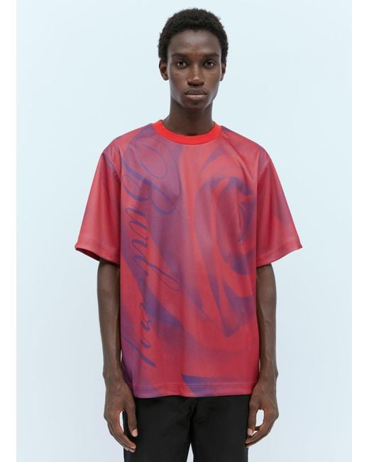 Red burberry t sale shirt