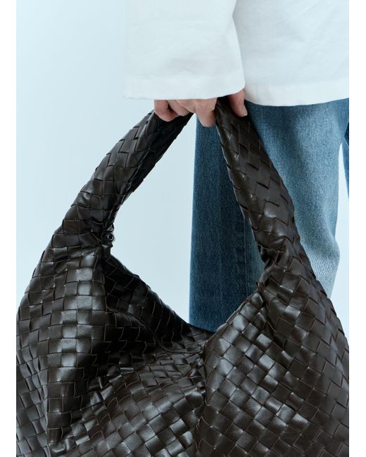 Bottega Veneta Gray Large Hop Shoulder Bag