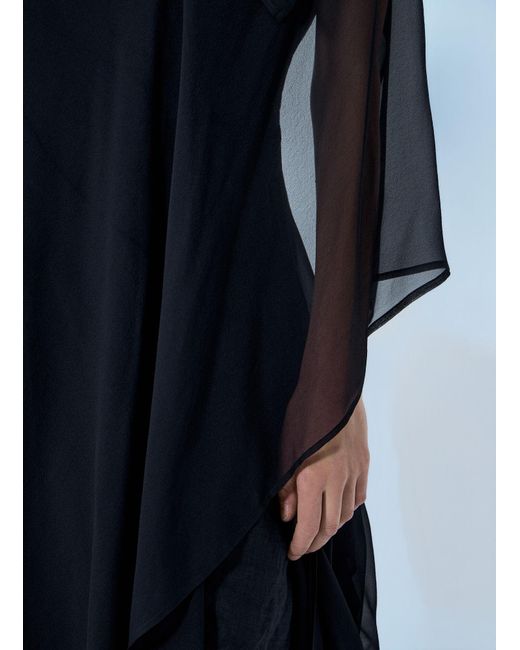 Yohji Yamamoto Blue Asymmetric Layered Dress