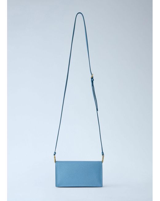 Prada Blue Saffiano Leather Mini Bag