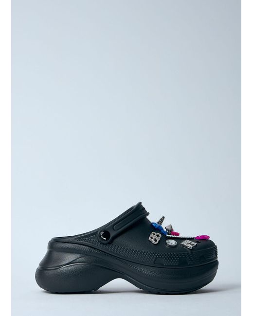 Balenciaga Blue Crocsâ„ Platform Mules