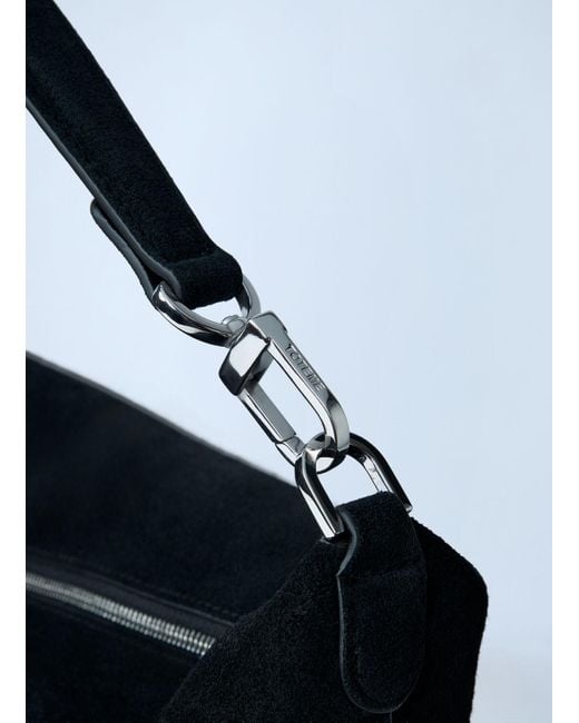Totême  Blue Suede Scoop Tote Bag