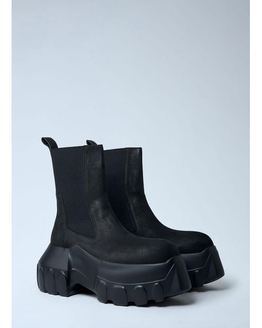 Rick Owens Blue Beatle Mega Tractor Boots for men