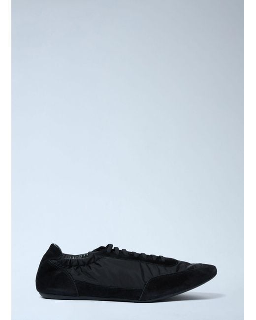Prada Black Collapse Re-Nylon And Suede Sneakers for men