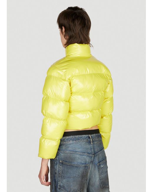 Balenciaga Shrunken Puffer Jacket in Yellow | Lyst Canada