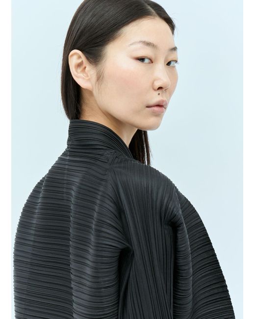 Pleats Please Issey Miyake Blue Thicker Bounce Jacket