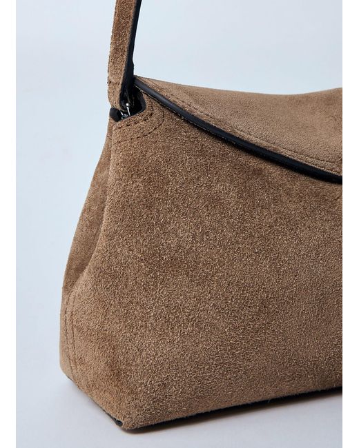 Totême  Multicolor T-Lock Suede Clutch