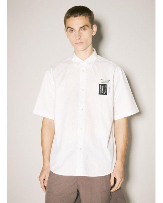 Undercover White Logo Patch Shirt for men