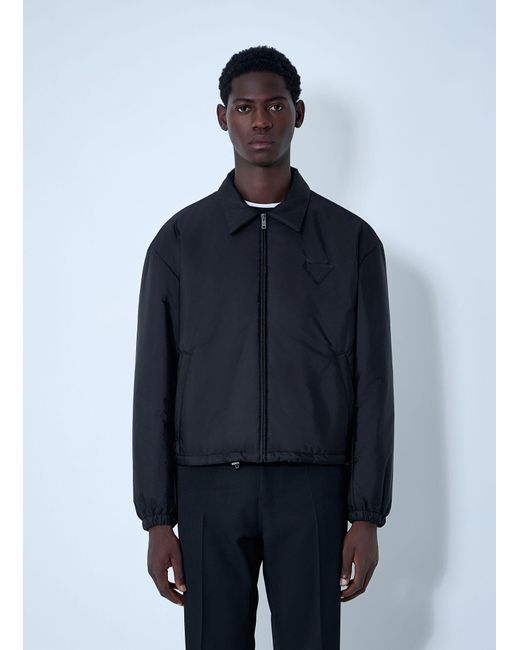 Prada Blue Short Re-Nylon Down Jacket for men