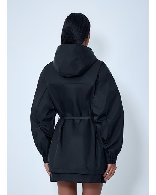 Prada Blue Re-Nylon Hooded Belted Anorak Jacket