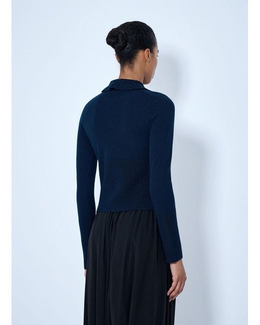 Chloé Blue Fitted Logo Cardigan