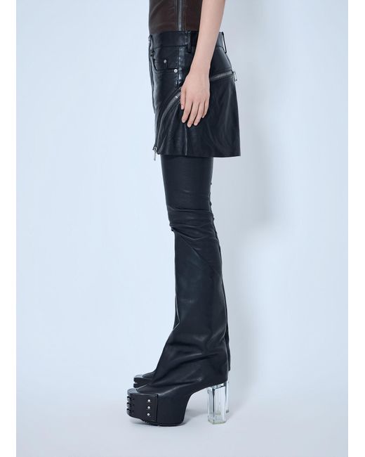 Rick Owens Blue Bolan Banana Mini Skirt